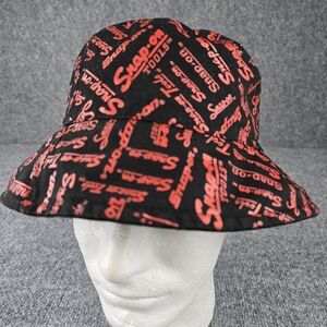 Snap-on Tools Reversible Bucket Hat Black & Red All Over Print - Excellent